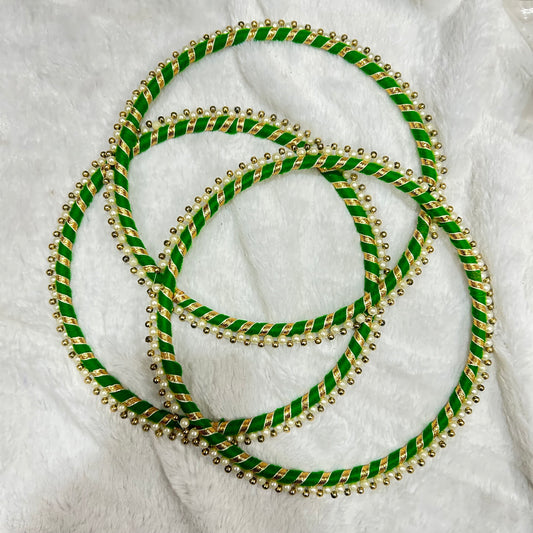 Traditional Gota Green Ring