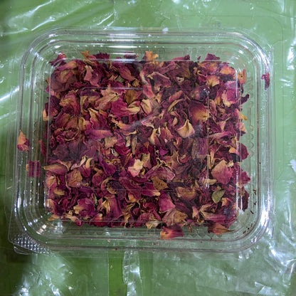 Rose petals dried