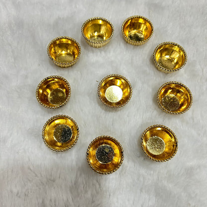 Gold Small Katori- Set of 10