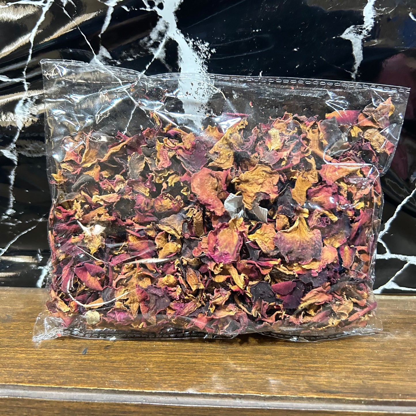 Rose petals dried