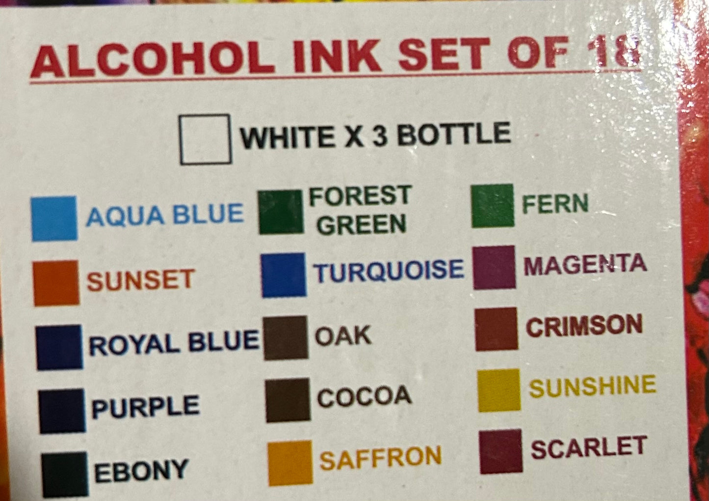 Alcohol Ink set - 10 ml