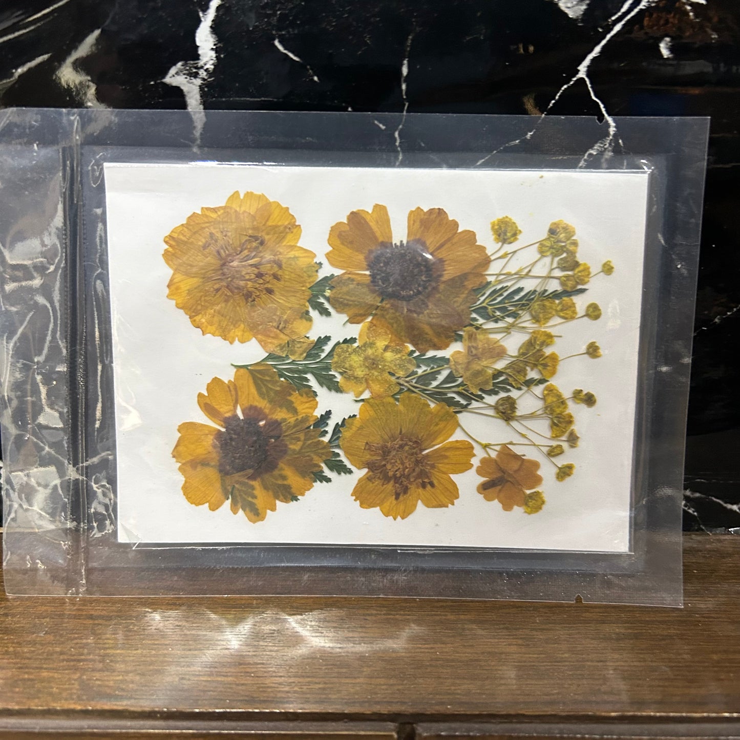 Pressed flowers - beige