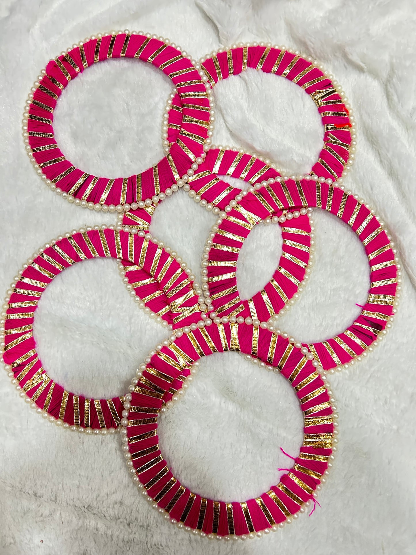 Traditional Pink Gota Ring