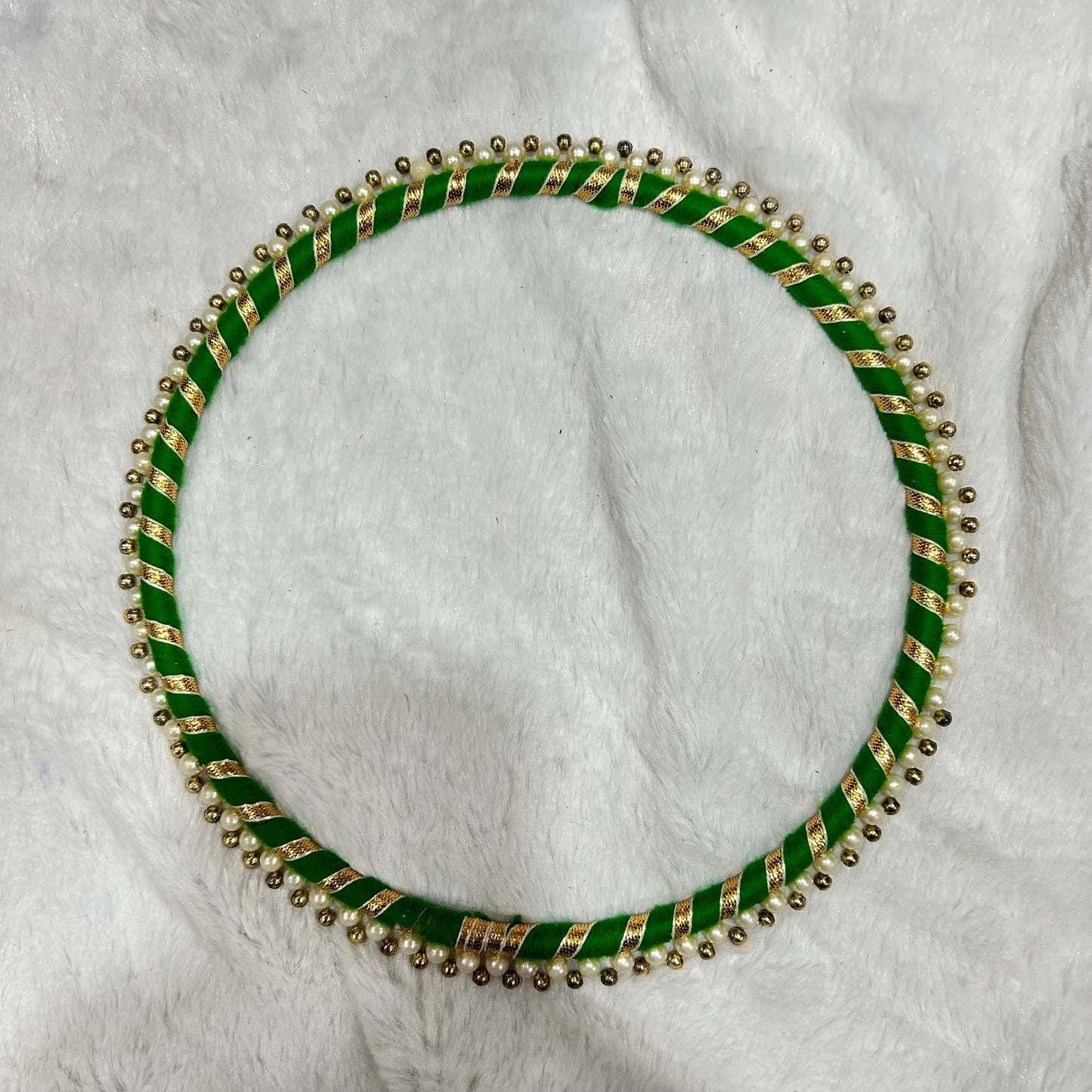 Traditional Gota Green Ring