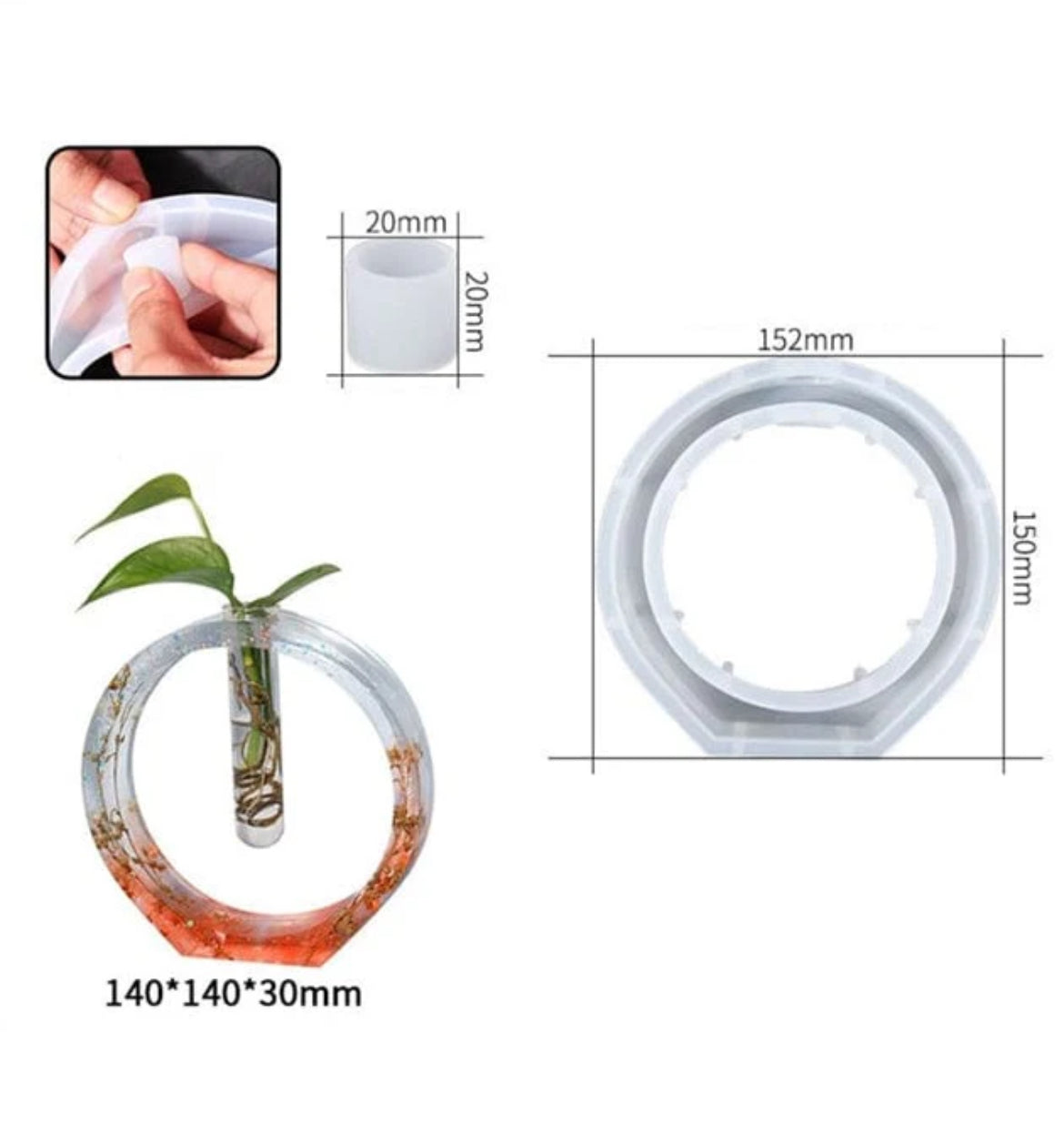 Round Test Tube Planter Mould